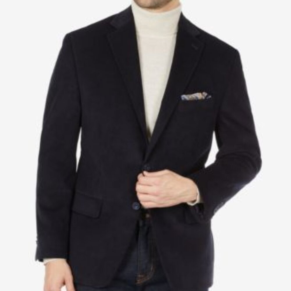 Michael Kors Mens Classic-Fit Corduroy Bla Black 36S